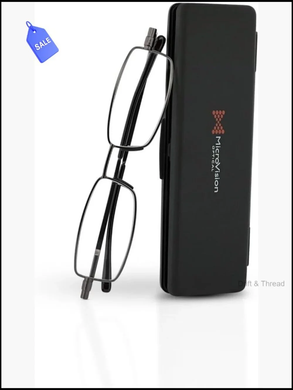 Flat Folding Reading Glasses with Compact Case, Slim Foldable Eyewear